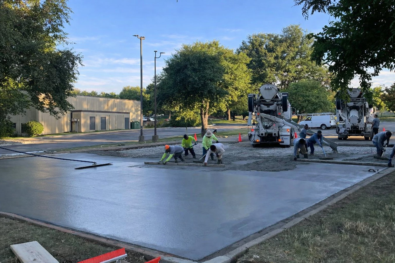 Concrete parking lot building in Norwalk, CA